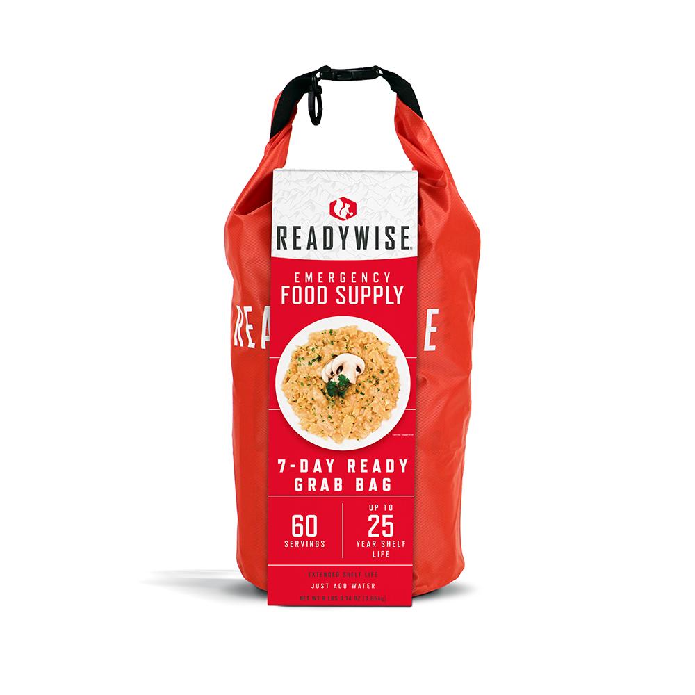 Readywise 7 Day Emergency Dry Bag Breakfast and Entrees Grab and Go Picture of ReadyWise Company Readywise 7 Day Emergency Dry Bag 60Servings Breakfast - Entree Grab and Go