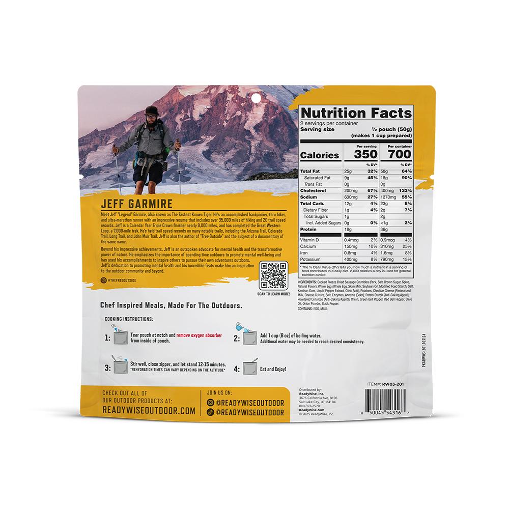 Readywise Pro Meal Breakfast Skillet Single Package Picture of ReadyWise Company ReadyWise PRO Meal - Breakfast Skillet Single Serve