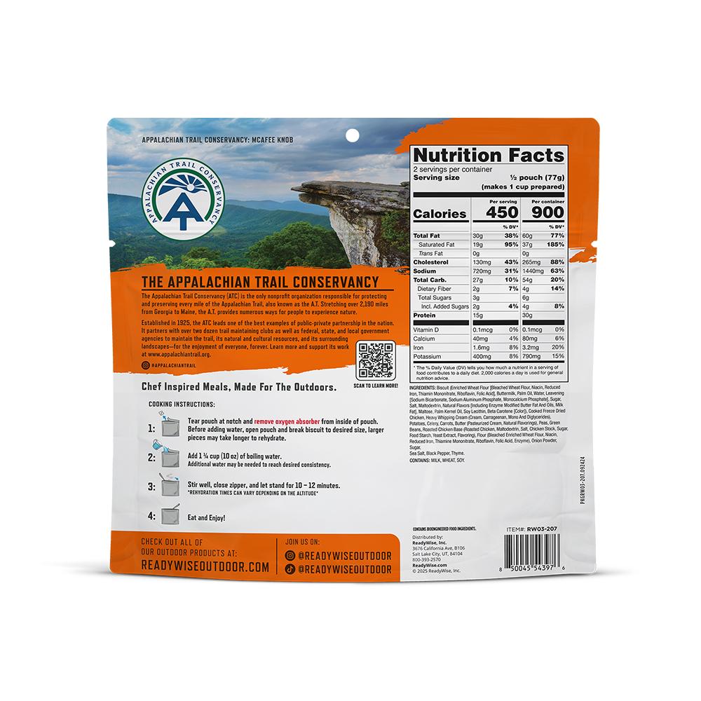 Readywise Pro Meal Chicken Pot Pie Single Pack Picture of ReadyWise Company ReadyWise PRO Meal - Chicken Pot Pie Single Serve