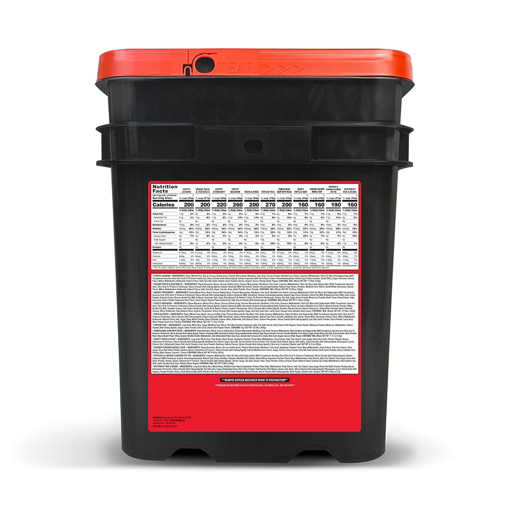 Readywise 240 Serving Package 120 Entree Servings 120 Breakfast Servings Picture of ReadyWise Company ReadyWise 240 Serving Pack 1-120 Breakfast Bucket & 1-120 Entree (2 buckets