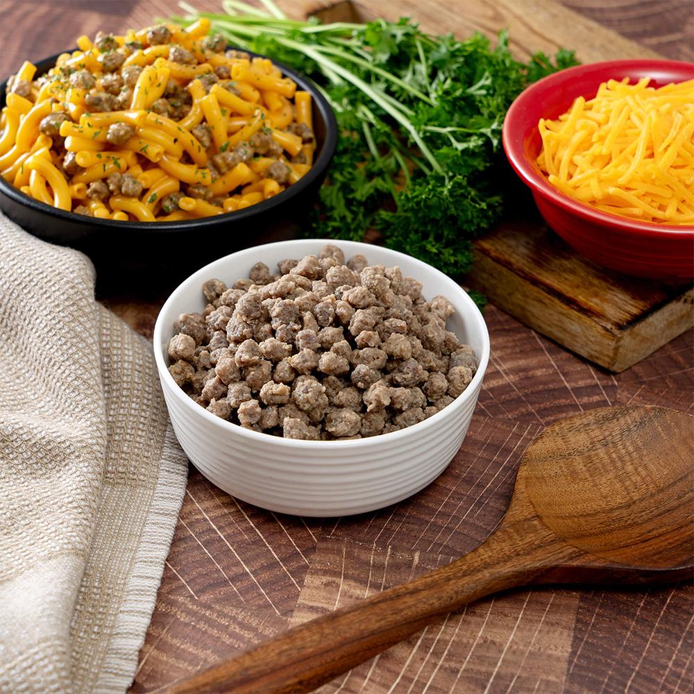 Readywise Simple Kitchen Freeze-Dried Seasoned Beef Patty Crumbles 22 Serving Picture of ReadyWise Company ReadyWise Simple Kitchen FD Seasoned Beef Patty Crumbles - 22 Serving Can