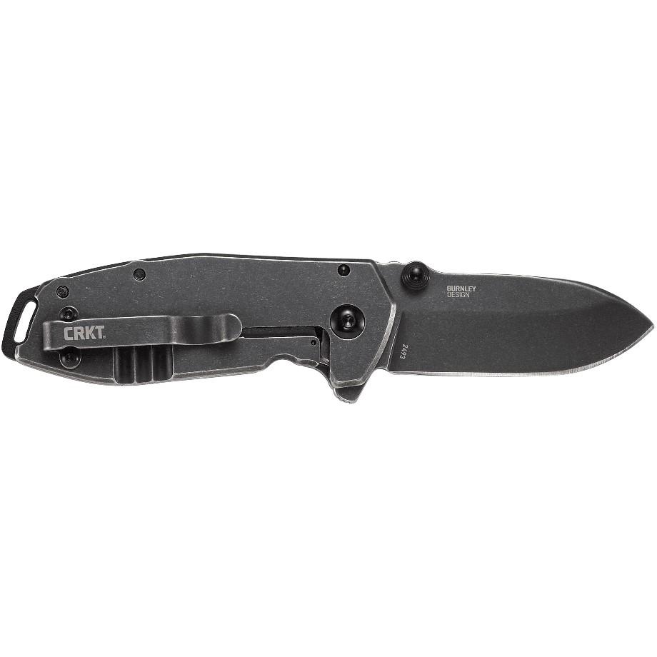 CRKT Squid Assisted Black Folding Knife Assisted Opening 2 3/8" Blade Black Picture of Columbia River Knife & Tool SQUID ASSISTED BLACK