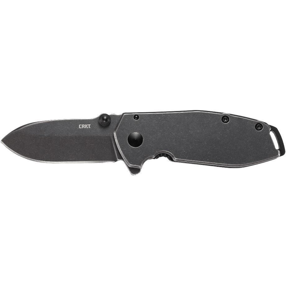 CRKT Squid Assisted Black Folding Knife Assisted Opening 2 3/8" Blade Black Picture of Columbia River Knife & Tool SQUID ASSISTED BLACK