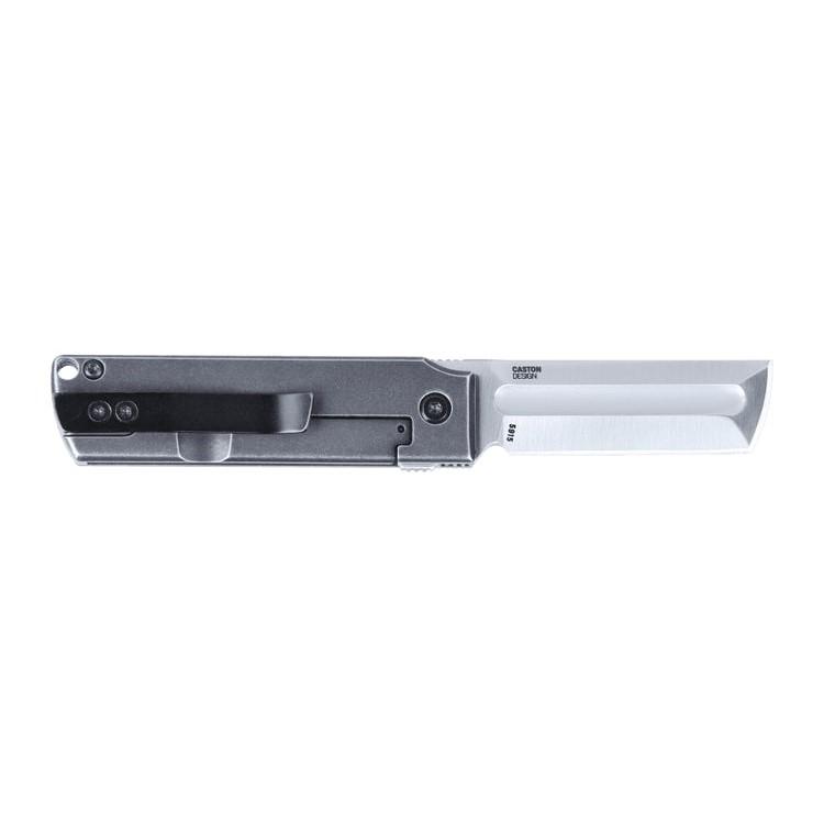 CRKT MinimalX Folding Knife 2-1/5" Cleaver Blade Grey Picture of Columbia River Knife & Tool CRKT MinimalX Gray