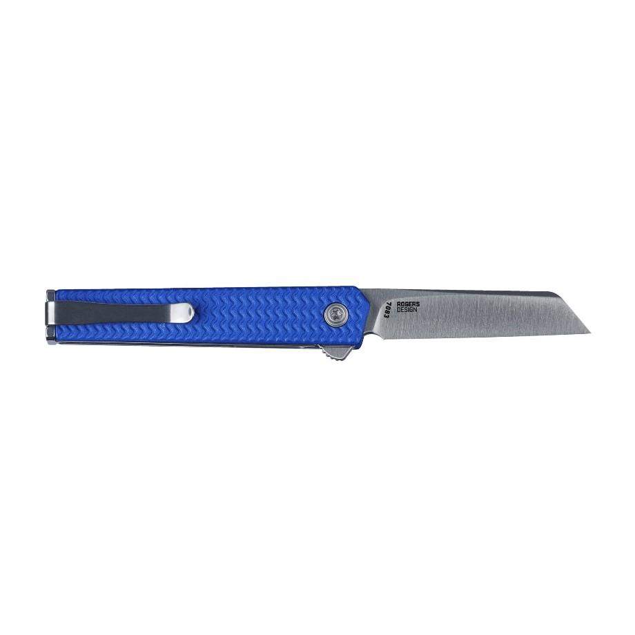 CRKT CEO Microflipper Folding Knife 2-1/5" Sheepsfoot Blade Blue Picture of Columbia River Knife & Tool CRKT CEO Microflipper Sheepsfoot