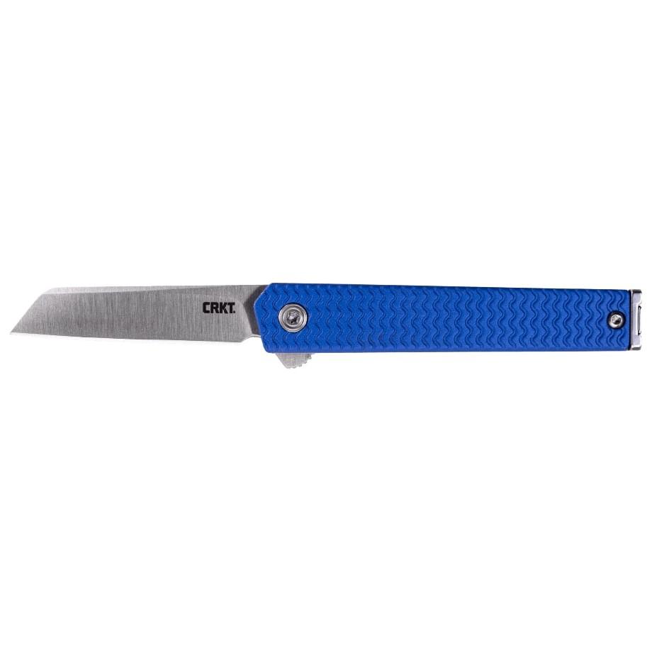CRKT CEO Microflipper Folding Knife 2-1/5" Sheepsfoot Blade Blue Picture of Columbia River Knife & Tool CRKT CEO Microflipper Sheepsfoot