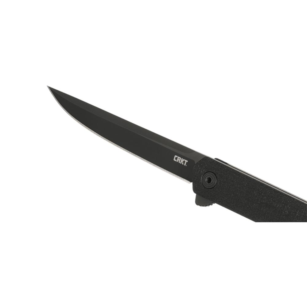 CRKT CEO Flipper Folding Knife 3-3/8" Straight Back Blade Black Picture of Columbia River Knife & Tool CEO FLIPPER BLACK