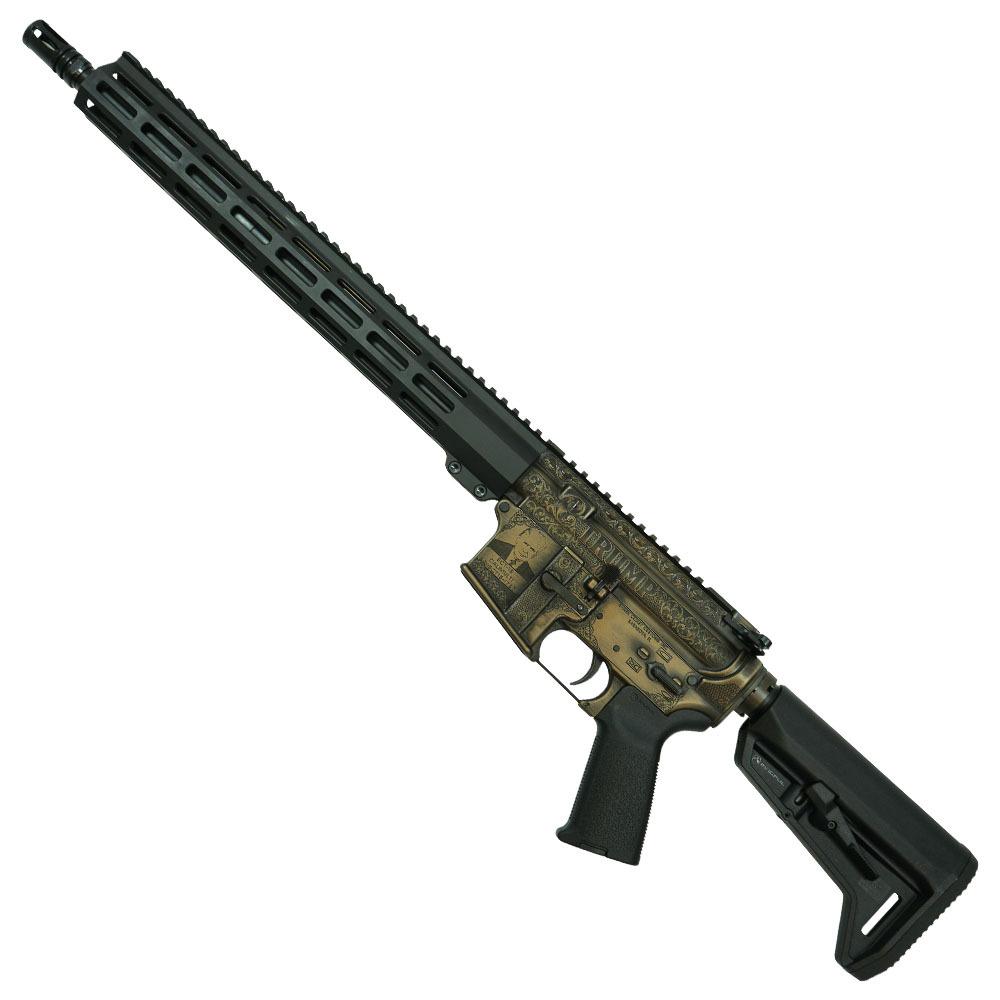 Shark Coast Tactical "Trump" AR-15 Rifle 5.56mm 30rd Magazine 16" Barrel 15" MLOK Handguard Magpul Grip Picture of Shark Coast Tactical Trump AR-15 Exclusive Rifle 5.56 16" barrel Magpul stock/grip 30 Rd Mag