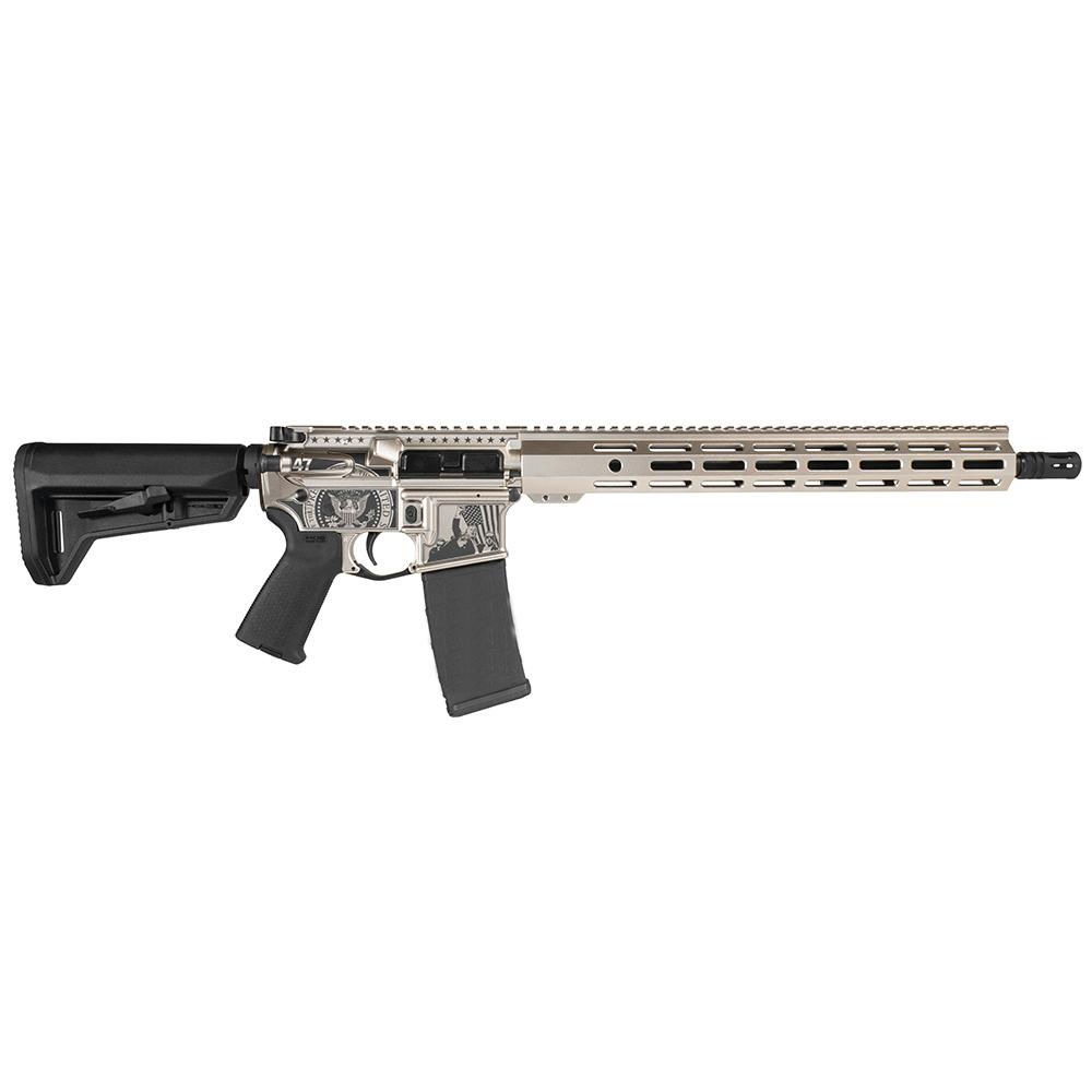 Shark Coast "Trump Fight" AR Rifle 5.56mm 30rd Magazine 16?? Barrel Magpul Stock and Grip Custom Champagne Finish Picture of Shark Coast Tactical Shark Coast Trump Fight AR 16?? .556 Magul Stock and Grip 30rd