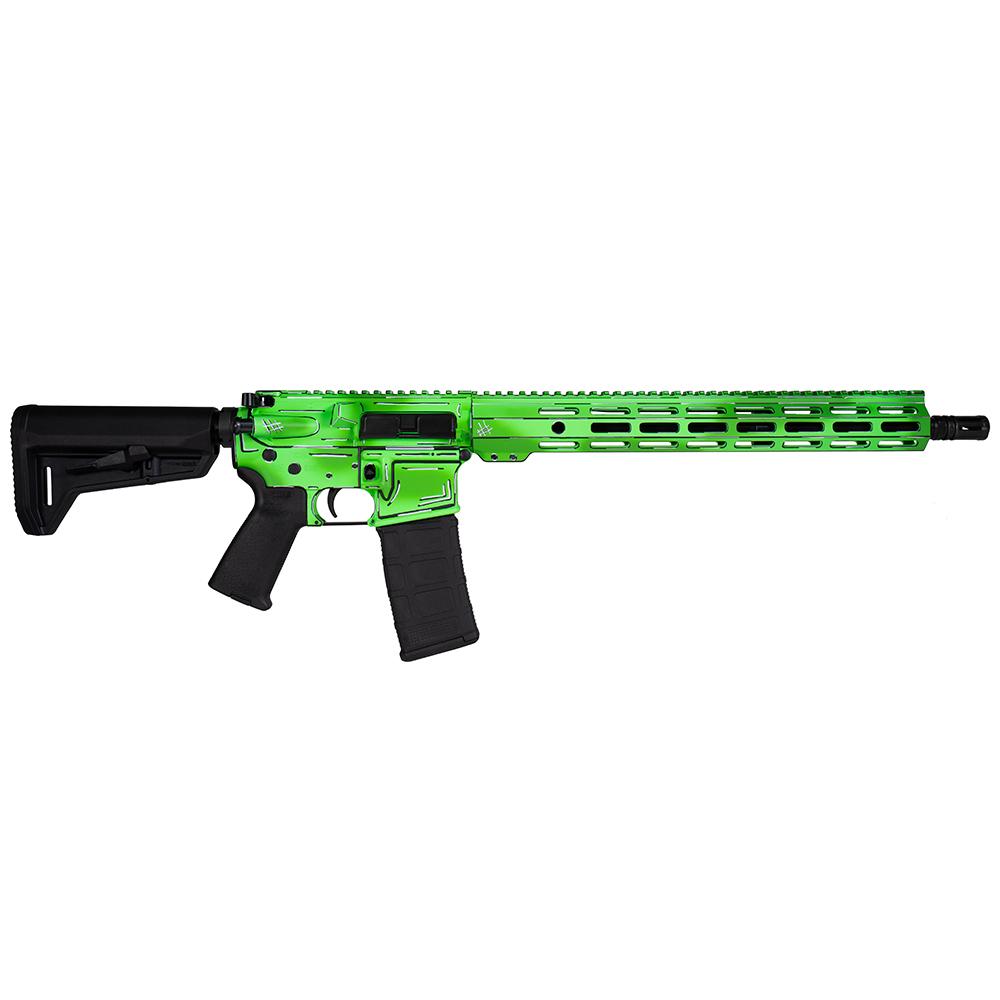 Shark Coast Tactical "Anime- Green" Rifle 5.56mm 10rd Magazine 16" Barrel 15" MLOK Handguard California Compliant Picture of Shark Coast Tactical Shark Coast Anime 15 5.56 Green AR-CA Comp 16'' Brl 10rd