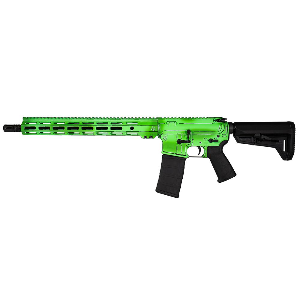 Shark Coast Tactical "Anime- Green" Rifle 5.56mm 10rd Magazine 16" Barrel 15" MLOK Handguard California Compliant Picture of Shark Coast Tactical Shark Coast Anime 15 5.56 Green AR-CA Comp 16'' Brl 10rd