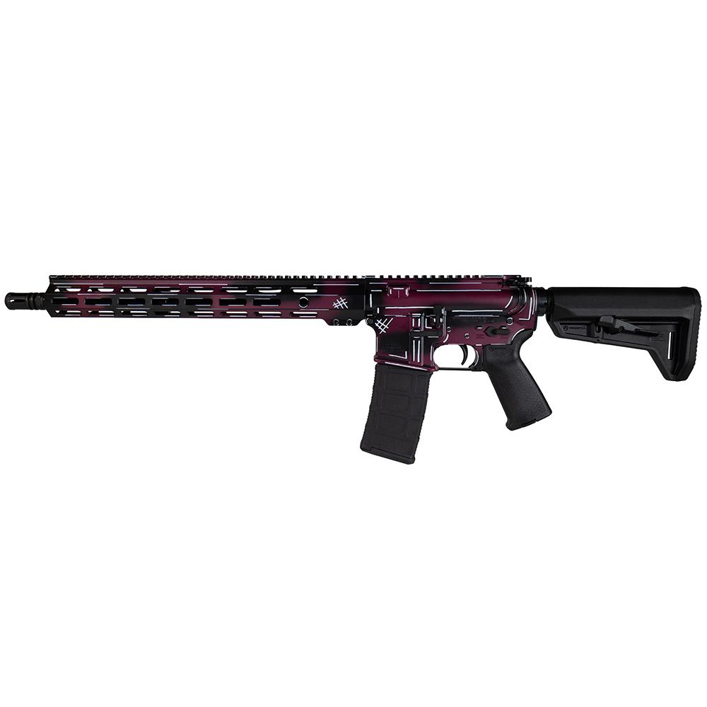Shark Coast Tactical "Anime- Black Cherry" Rifle 5.56mm 10rd Magazine 16" Barrel 15" MLOK Handguard California Compliant Picture of Shark Coast Tactical Shark Coast Anime 15 5.56 Black Cherry AR-CA Comp 16'' Brl 10rd