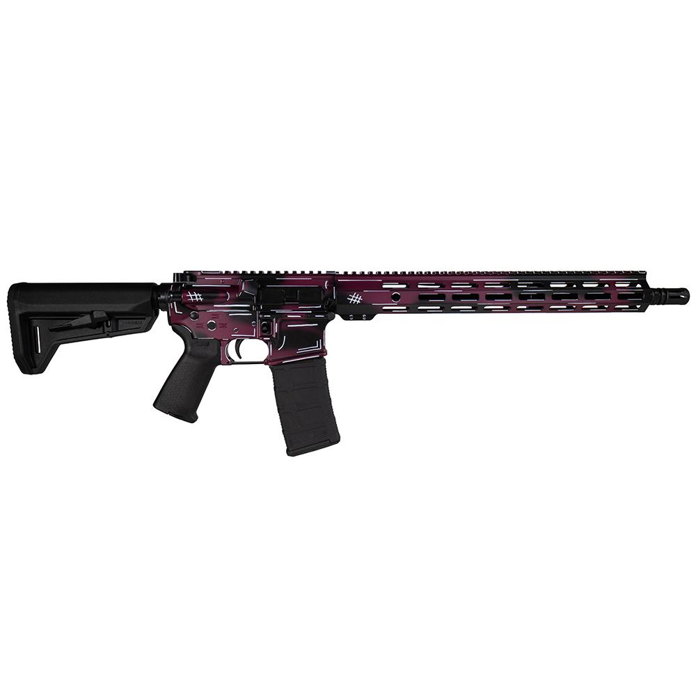 Shark Coast Tactical "Anime- Black Cherry" Rifle 5.56mm 10rd Magazine 16" Barrel 15" MLOK Handguard California Compliant Picture of Shark Coast Tactical Shark Coast Anime 15 5.56 Black Cherry AR-CA Comp 16'' Brl 10rd