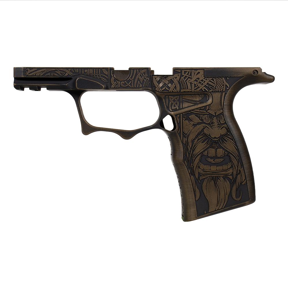 Shark Coast Tactical Custom X65 Sharktooth Grip Module for Sig Sauer P365X & P365XL - Viking Picture of Shark Coast Tactical SCT Custom 365 Sharktooth Grip MODULE Viking fits Sig P365X & P365XL