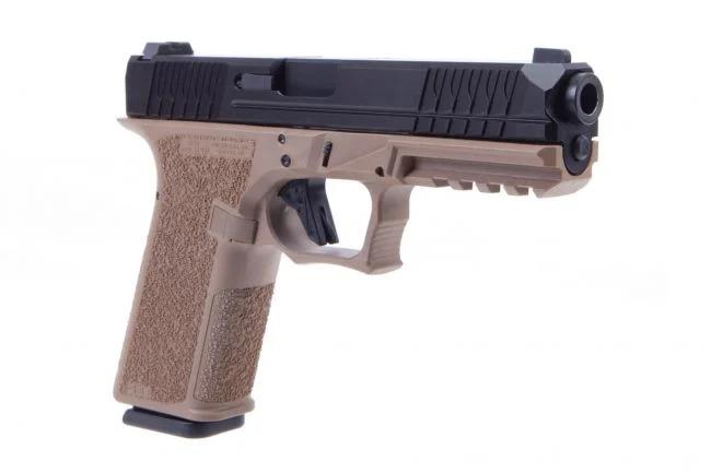 Polymer80 P80 PFS9 Handgun 9mm Luger 10rd Magazine 4.49" Barrel FDE Picture of Polymer80 Full Size 9mm Pistol Black slide/FDE Frame 10rd Mag