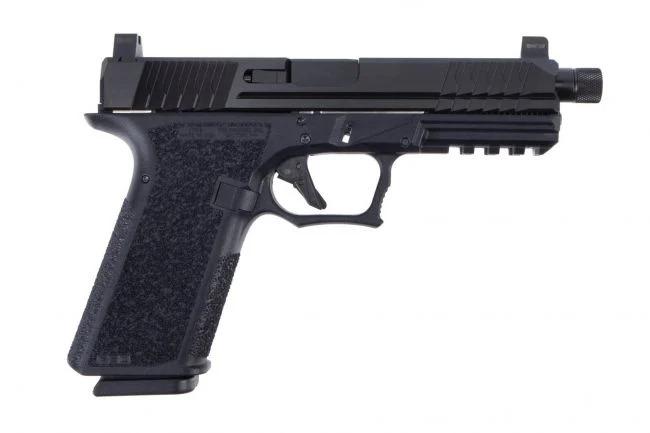 Polymer80 P80 PFS9 Handgun 9mm Luger 10rd Magazine 4.49" Threaded Barrel Black Night Sights Picture of Polymer80 Full Size 9mm Pistol Black Slide/Frame Threaded Night Sights 10rd Mag