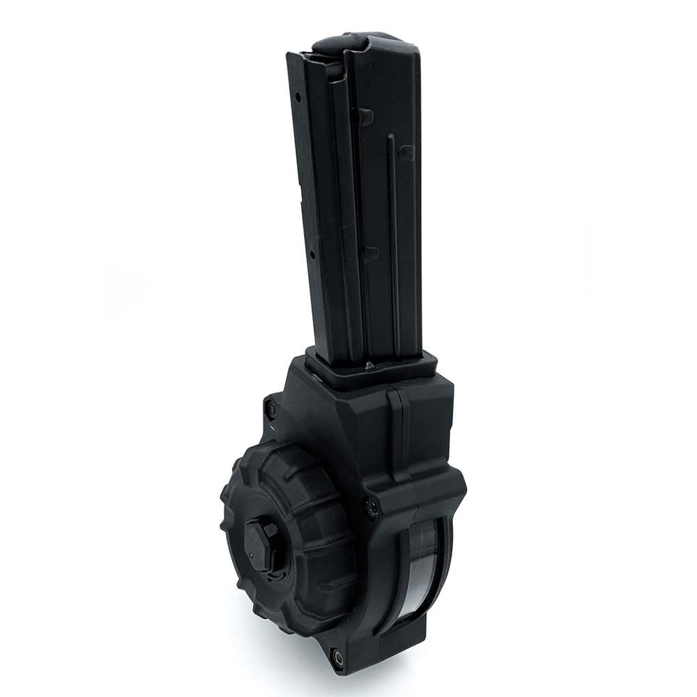 ProMag FN Five-seveN USG Drum Handgun Magazine 5.7x28mm 55rd Picture of Promag Mfg. Inc. PRO MAG FN FIVE SEVEN IOM & USG 5.7X28MM (55) RD DRUM BLACK POLYMER