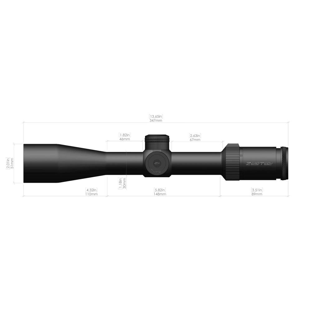 ZeroTech Thrive Rifle Scope 3-12x44 30mm SFP PHR3 MOA Non-illum Black Picture of ZeroTech Thrive Riflescope 3-12x44 PHRiii MOA 30mm