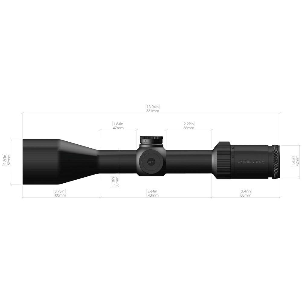ZeroTech Thrive Rifle Scope 4-16x50 30mm SFP ZeroPlex MOA Non-Illum Black Picture of ZeroTech Thrive Riflescope 4-16x50 ZeroPlex MOA 30mm