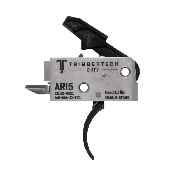 TriggerTech AR-15 Duty Trigger Single-Stage 3.5 lb Curved Black Picture of TriggerTech TriggerTech AR15 Single-Stage Duty Trigger Curved