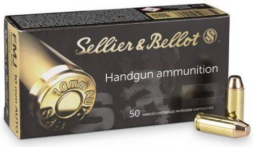 Sellier & Bellot Handgun Ammunition 10mm Auto 180 gr FMJ 1164 Fps 50/ct