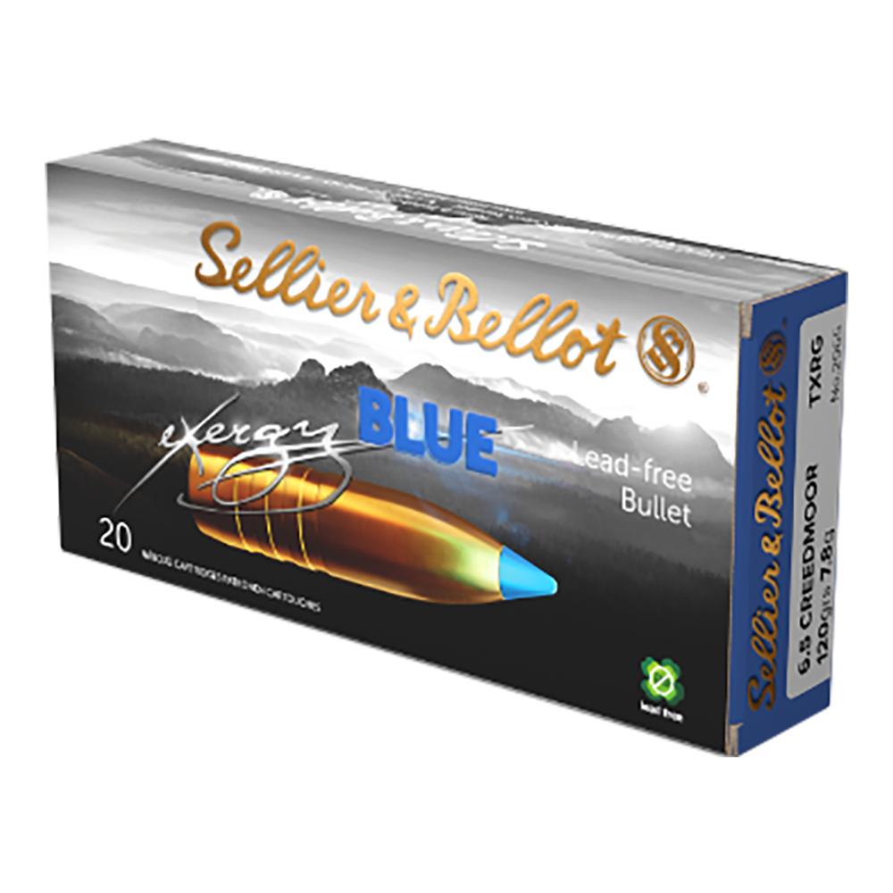 Sellier & Bellot eXergy Blue Rifle Ammunition 6.5 Creedmoor 120 gr. 2851 fps 20/ct Picture of Mag-Tech/Sellier- Bellot S&B eXergy Blue Solid Copper 6.5 Creedmoor 120gr 20/RD
