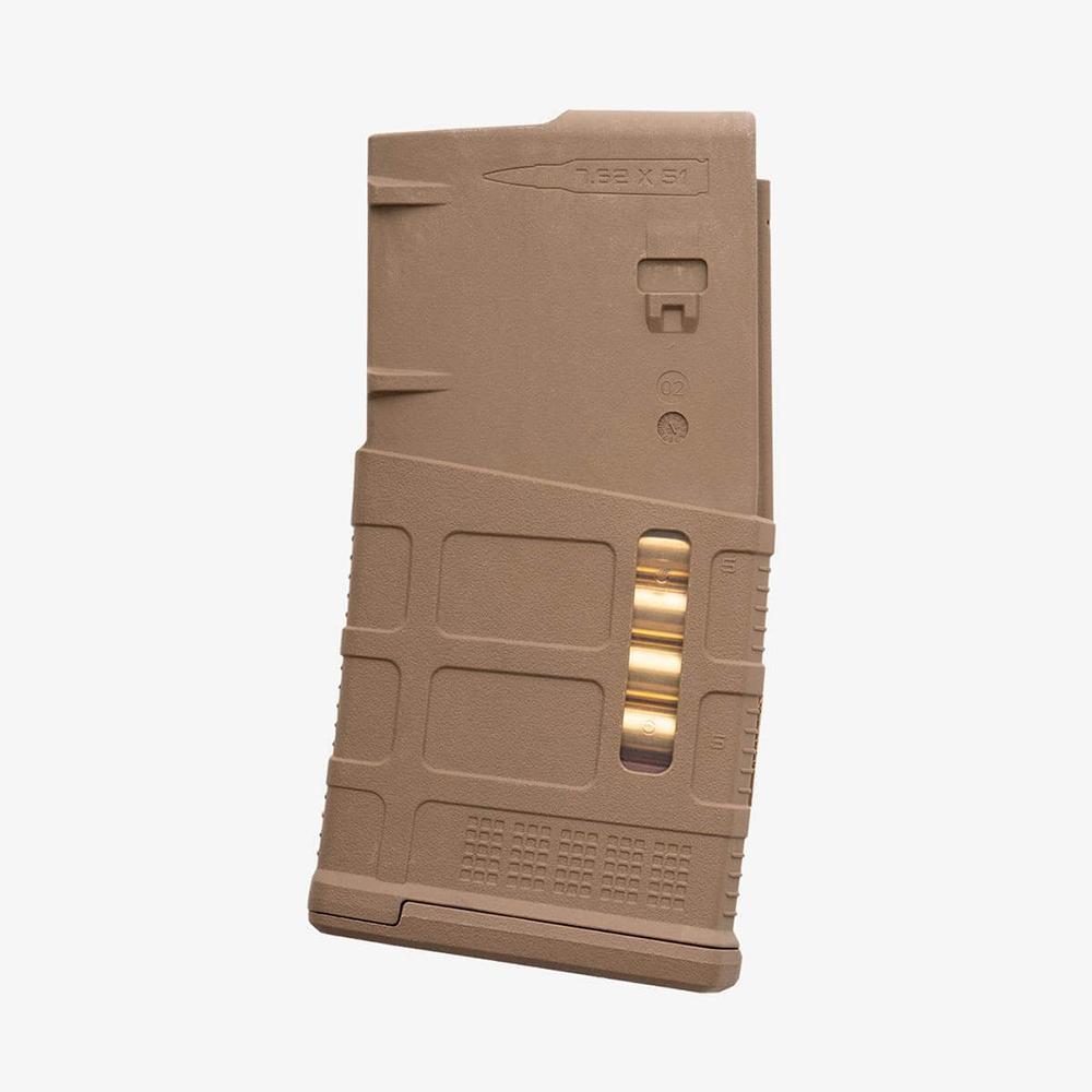 Magpul PMAG LR/SR Gen M3 for SR25/M110 Rifle Magazine Medium Coyote Tan 7.62x51mm/.308 Win 20/rd Picture of Magpul Accessories Magpul PMAG 20 Round LR/SR Gen M3 Window MCT