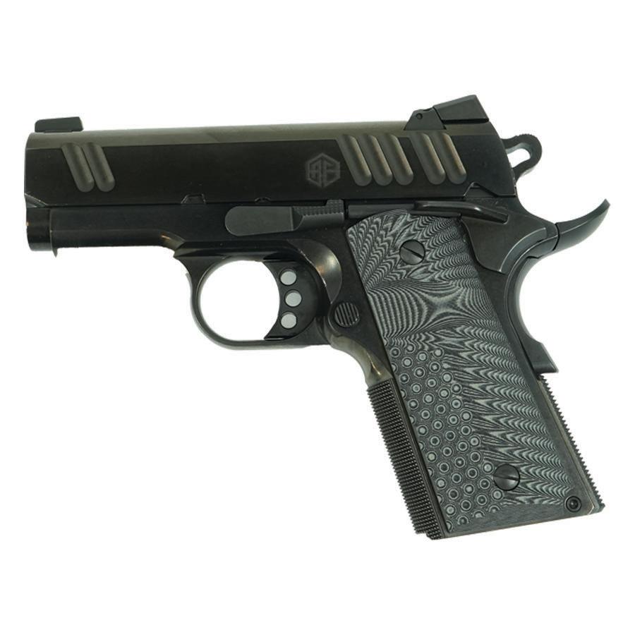 Alpha Foxtrot AF1911 70 Series Handgun .45 ACP 7rd Magazine 3.25" Barrel Black Novak Sights Polished DLC Finish Picture of Alpha Foxtrot AF1911-ENHANCED 45ACP 3.25in Polished Standard Sights