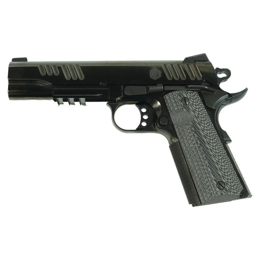 Alpha Foxtrot AF1911 70 Series Handgun .45 ACP 8rd Magazine 5" Barrel Black Novak Sights Polished Finish Picture of Alpha Foxtrot AF1911-ENHANCED 45ACP 5in Polished Standard Sights