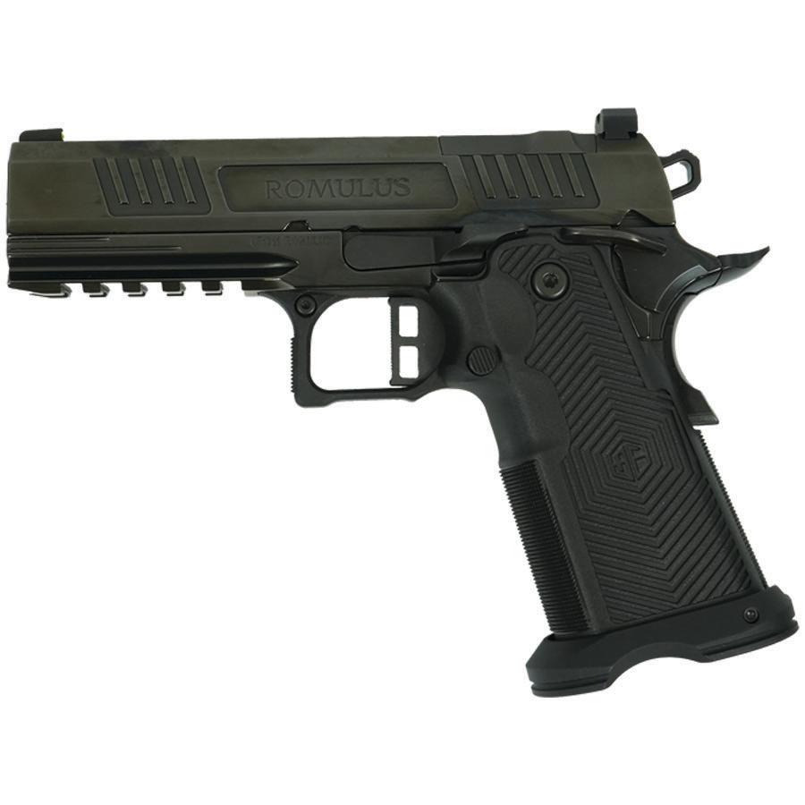 Alpha Foxtrot AF1911 Romulus Polish DLC Finished Handgun 9mm Luger 17 & 20rd Magazines 4.25" Bull Barrel RMSc Cut Picture of Alpha Foxtrot AF1911-ROMULUS 9MM 4.25in Polished Finish RMSc Cut
