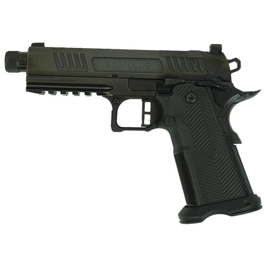 Alpha Foxtrot AF1911 Romulus Handgun 9mm Luger 17rd & 20rd Magazine 4.25" Threaded Barrel Black RMSc Cut Polished DLC Picture of Alpha Foxtrot AF1911-ROMULUS 9MM 4.25in Polished RMSc Cut Threaded Barrel