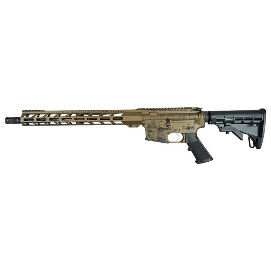 Anderson AM15 Utility Trump "Commander-in-Chief" Bronze Rifle 5.56mm 30rd Magazine 16" Barrel w/15" M-LOK Handguard Picture of Anderson Manufacturing Anderson AM15 Utility 5.56 SemiAuto Rifle w/15in MLOK HG 30rd Trump CIC Bz