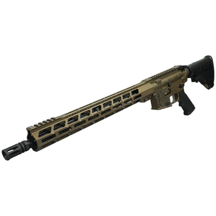 Anderson AM15 Utility Trump "Commander-in-Chief" Bronze Rifle 5.56mm 30rd Magazine 16" Barrel w/15" M-LOK Handguard Picture of Anderson Manufacturing Anderson AM15 Utility 5.56 SemiAuto Rifle w/15in MLOK HG 30rd Trump CIC Bz