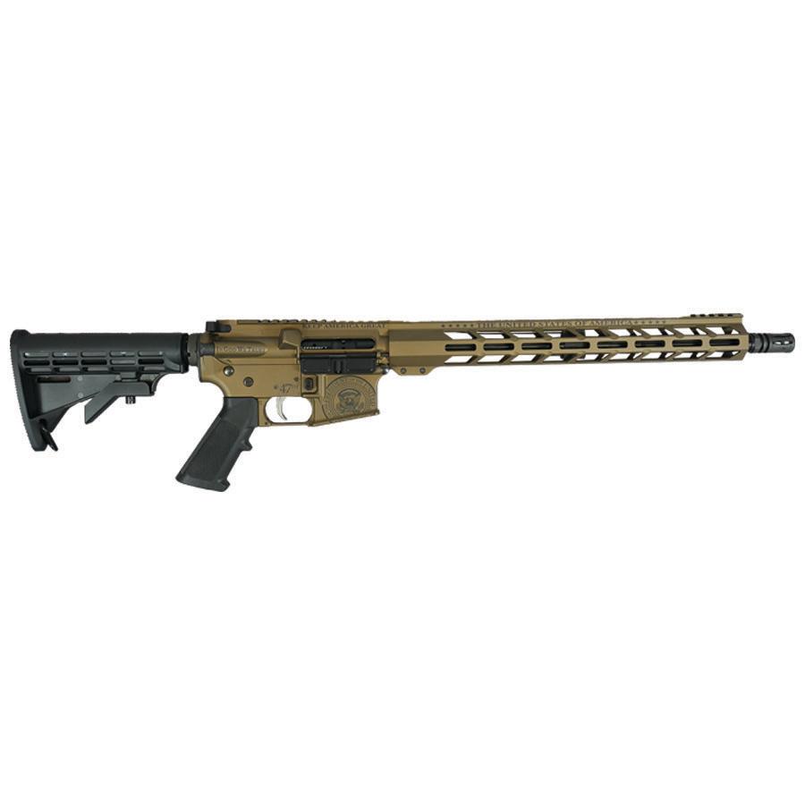 Anderson AM15 Utility Trump "Commander-in-Chief" Bronze Rifle 5.56mm 30rd Magazine 16" Barrel w/15" M-LOK Handguard Picture of Anderson Manufacturing Anderson AM15 Utility 5.56 SemiAuto Rifle w/15in MLOK HG 30rd Trump CIC Bz