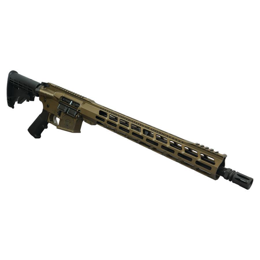 Anderson AM15 Utility Trump "Commander-in-Chief" Bronze Rifle 5.56mm 30rd Magazine 16" Barrel w/15" M-LOK Handguard Picture of Anderson Manufacturing Anderson AM15 Utility 5.56 SemiAuto Rifle w/15in MLOK HG 30rd Trump CIC Bz