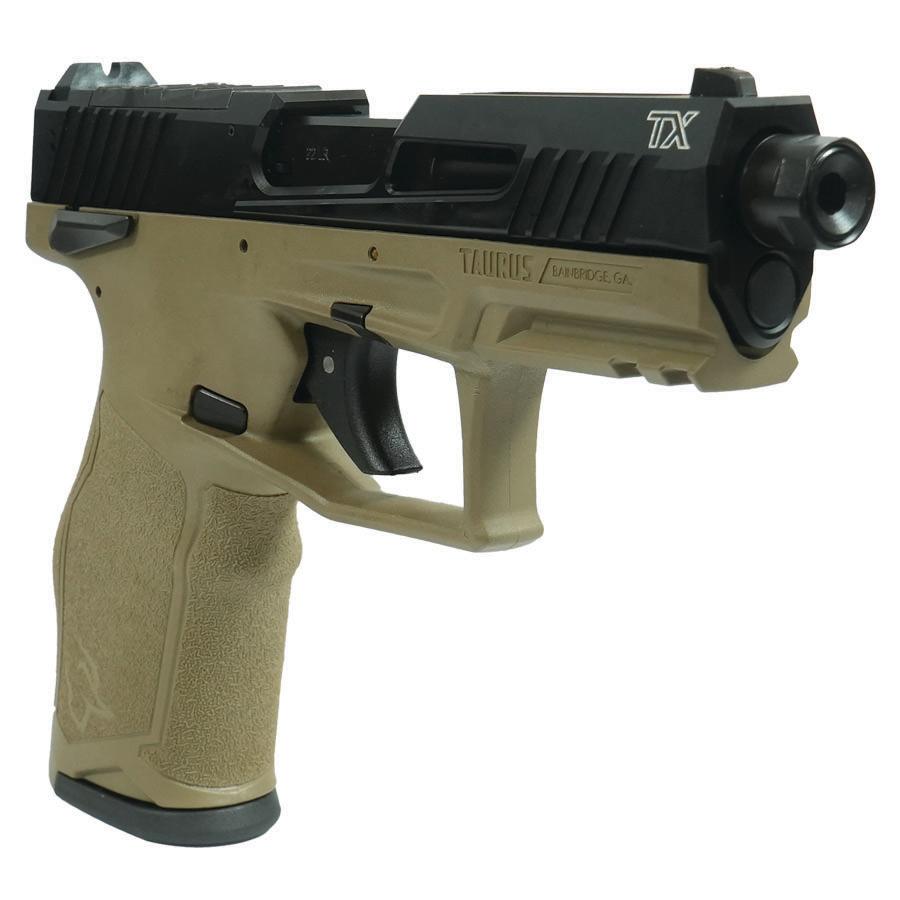 Taurus TX22 TORO Handgun .22 LR 16(1)&22(1)rd Magazines 4.6" Barrel Black Slide/FDE Frame Picture of Taurus International Inc. TAURUS 2TX 22 22LR 4.1'' FDE/BK 1x16 1x22RDS TORO