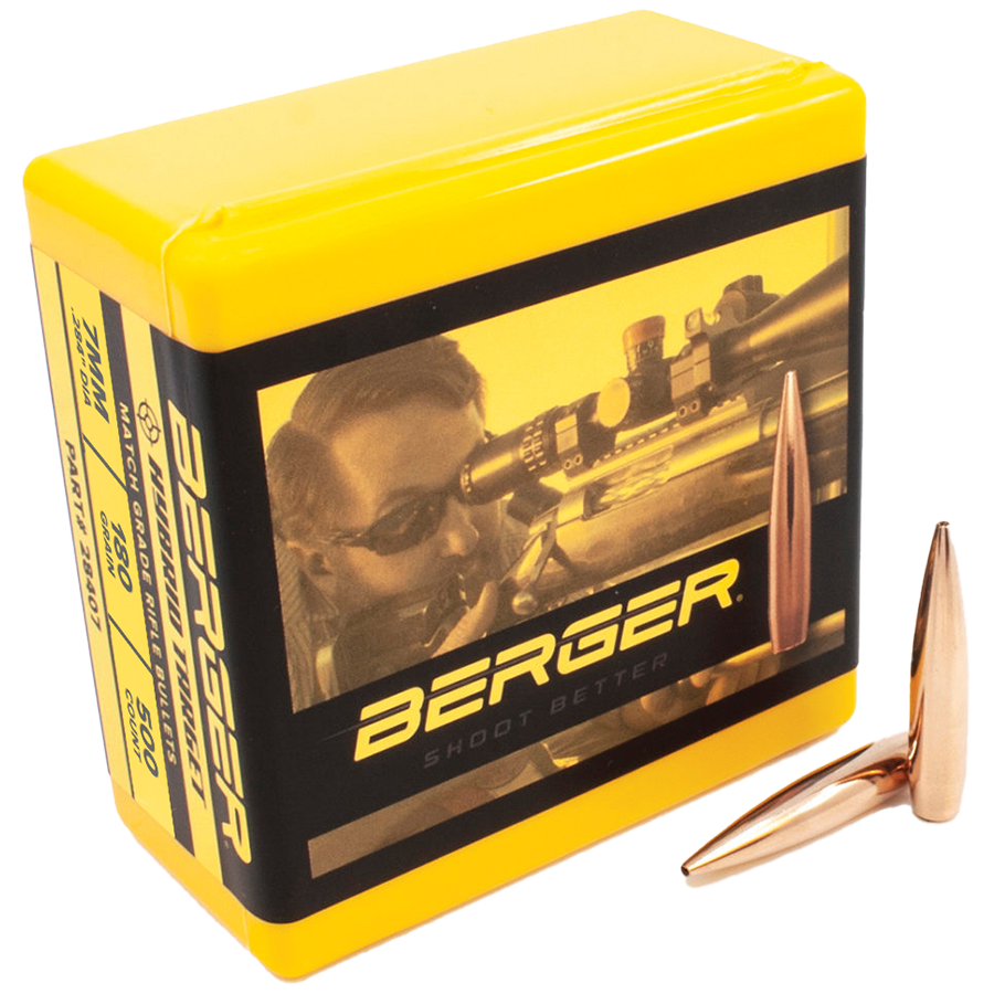 Berger Match Grade Target Bullets 7mm .284" 180 gr Hybrid Target 500/ct Picture of Berger Bullets 7MM 180GR MATCH HYBRID TARGET 500ct BULLETS