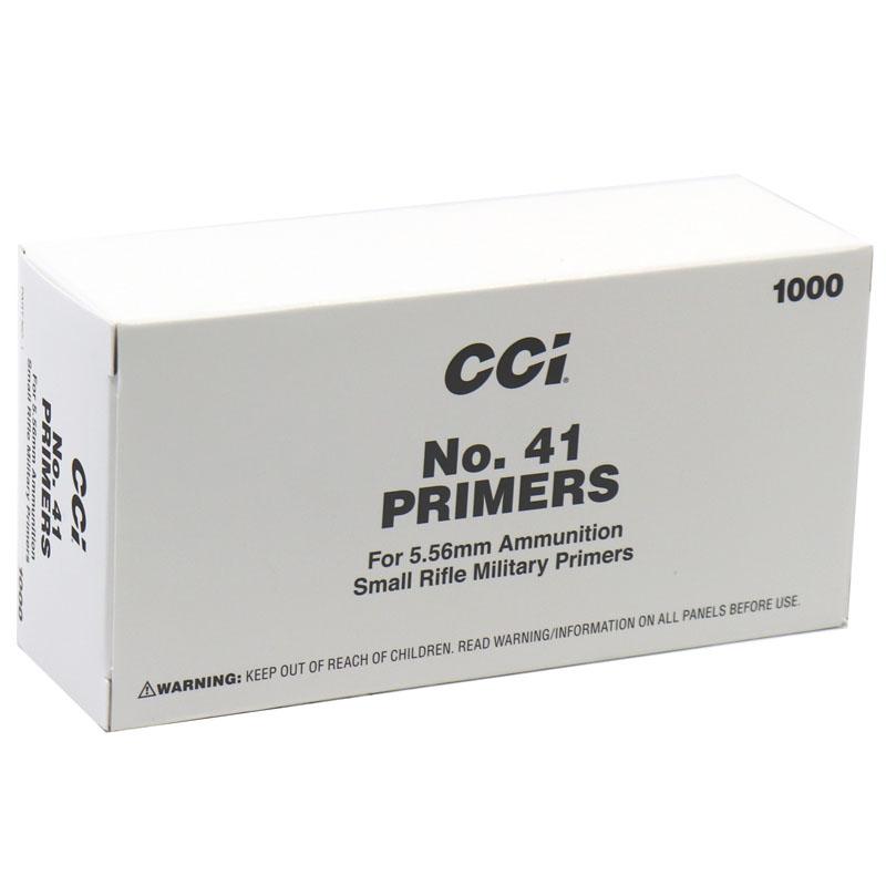 CCI Standard Primers #41 (Small) 5.56mm Military / NATO Sensitivity 1000/ct