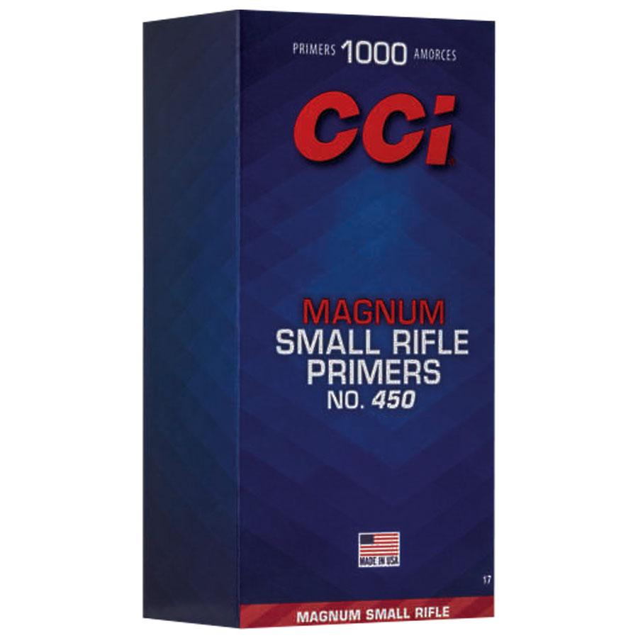 CCI Standard Primers #450 Mag Small Rifle 1000/ct Picture of Cci CCI #450 MAG SMALL RIFLE PRIMER 1000CT