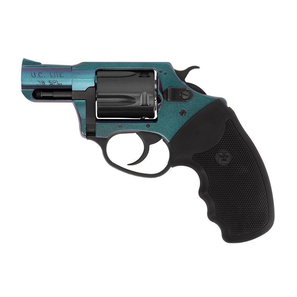Charter Arms Undercover Chameleon .38 Spl 5rd Capacity 2" Barrel Blue-Green Frame Black Cylinder Full Grip - Refurbished Picture of Charter Arms Chameleon .38SPL 5 shot Chameleon 2 inch barrel REFURB