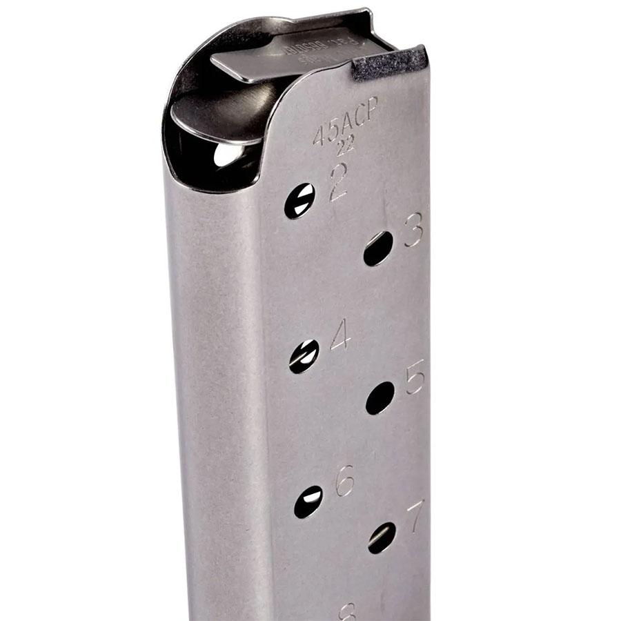 Chip McCormick Power Mag Plus Colt 1911 Handgun Magazine .45 ACP Stainless Steel 8/rd Picture of Chip Mccormick Custom Llc 1911 POWER MAG PLUS .45 ACP 8 RD STS