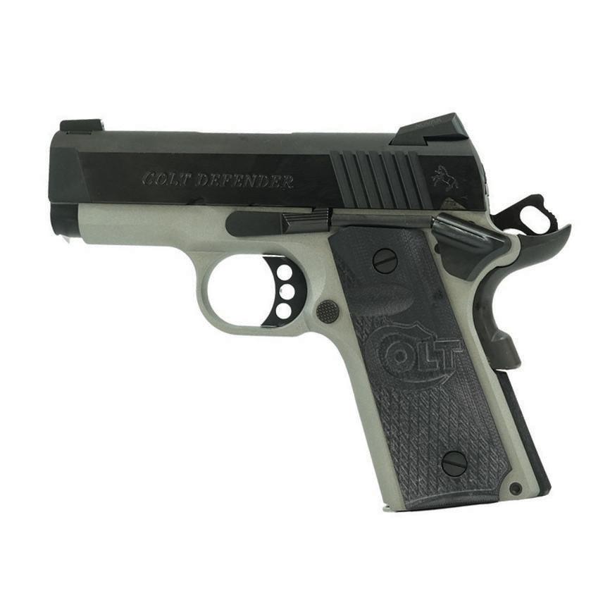 Colt Defender Handgun .45 Auto 7rd Magazine 3" Barrel Cerakote/Blued Finish Picture of Colt Manufacturing COLT DEFENDER TWO-TONE 45 ACP 3'' BRL CERAKOTE/BLUED