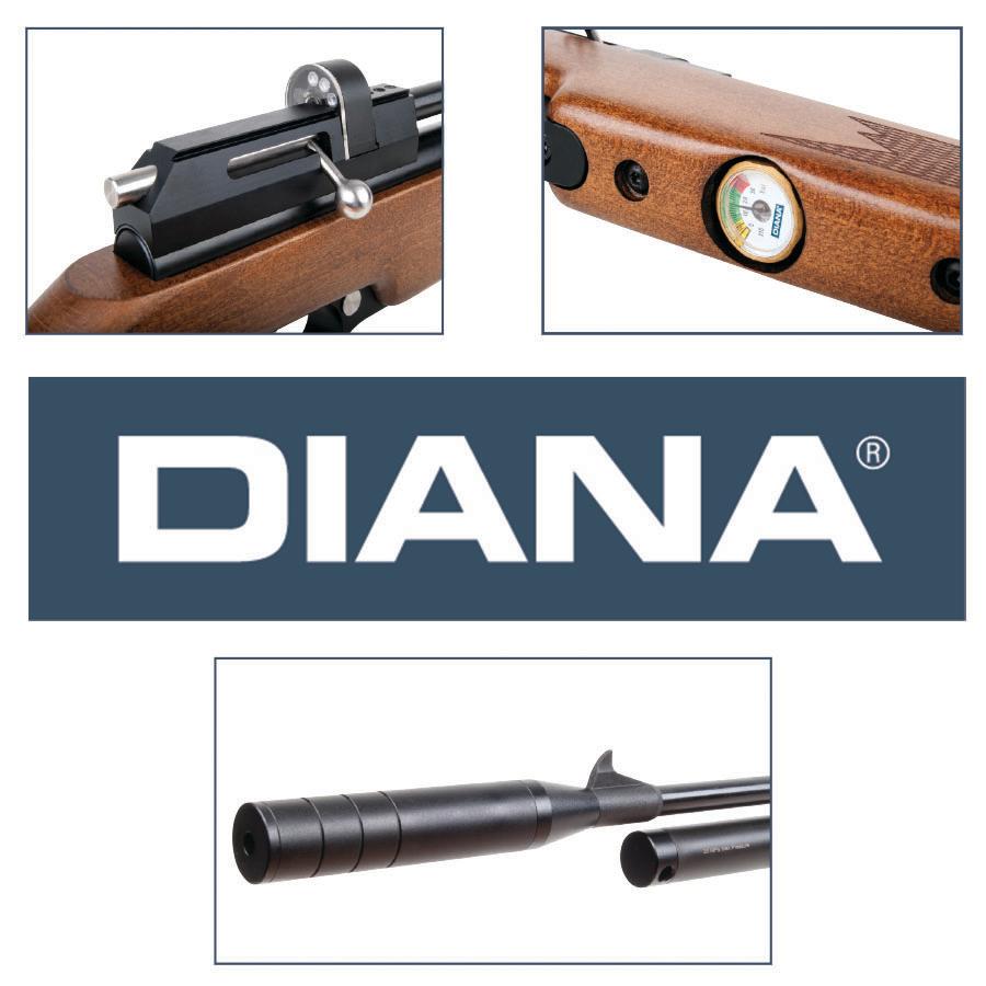 DIANA Stormrider Air Rifle black .22 cal. 5.5mm PCP - Black Picture of BLS Supply (Blue Line) DIANA Air Rifle Stormrider black cal. 55mm (.22) PCP