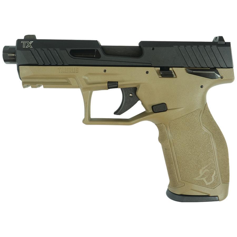 Taurus 2TX22 Handgun .22 LR 10(2)rd Magazines 4.6" Threaded Barrel Black Slide/FDE Frame Picture of Taurus International Inc. TAURUS 2TX 22 22LR 4.6'' FDE/BK 2x10RDS