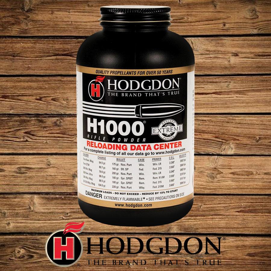 Hodgdon Extreme H1000 Rifle Powder 1 lbs Picture of Hodgdon Powder Company Inc. HODGDON POWDER H1000 1LB