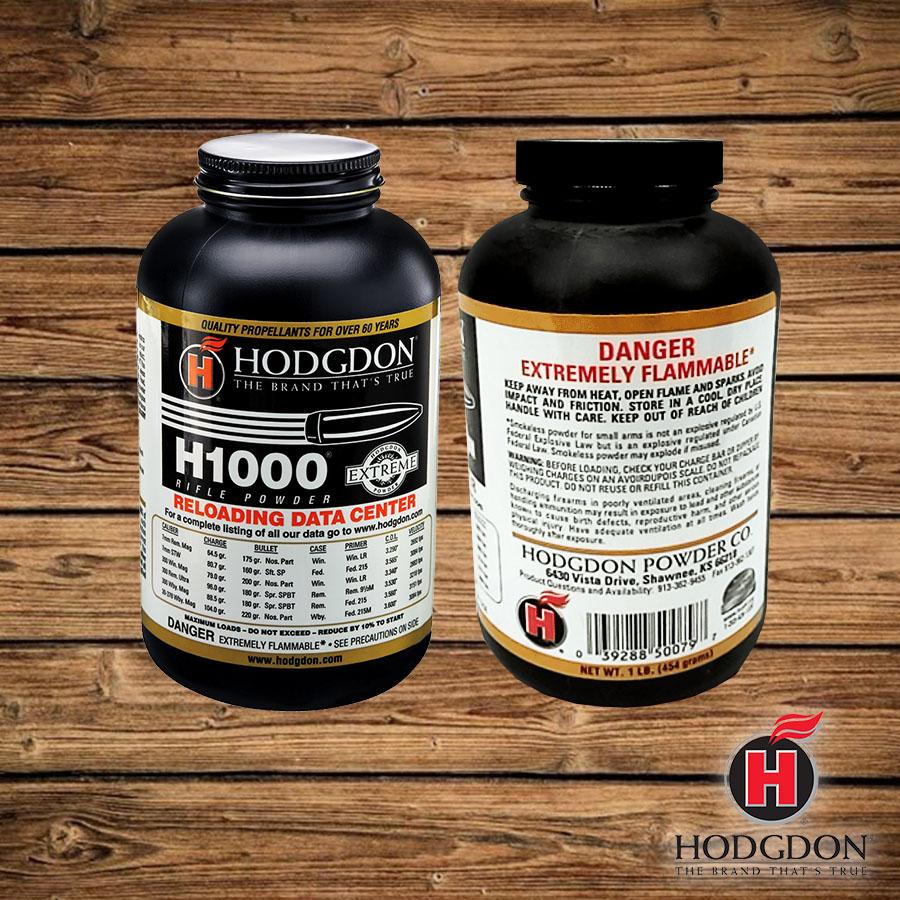 Hodgdon Extreme H1000 Rifle Powder 1 lbs Picture of Hodgdon Powder Company Inc. HODGDON POWDER H1000 1LB