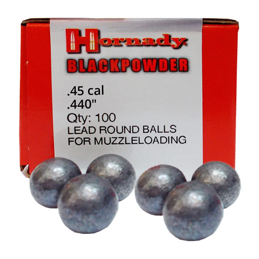 Hornady Lead Round Ball .45 cal .440" 100/ct Picture of Hornady Mfg 45 CAL .440 LEAD BALLS 100 RD