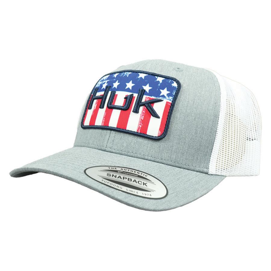 Huk Salute Trucker Hat Heather Grey Picture of Marolina DBA HUK HUK SALUTE TRUCKER HAT