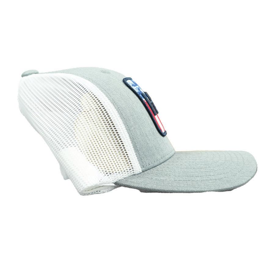 Huk Salute Trucker Hat Heather Grey Picture of Marolina DBA HUK HUK SALUTE TRUCKER HAT