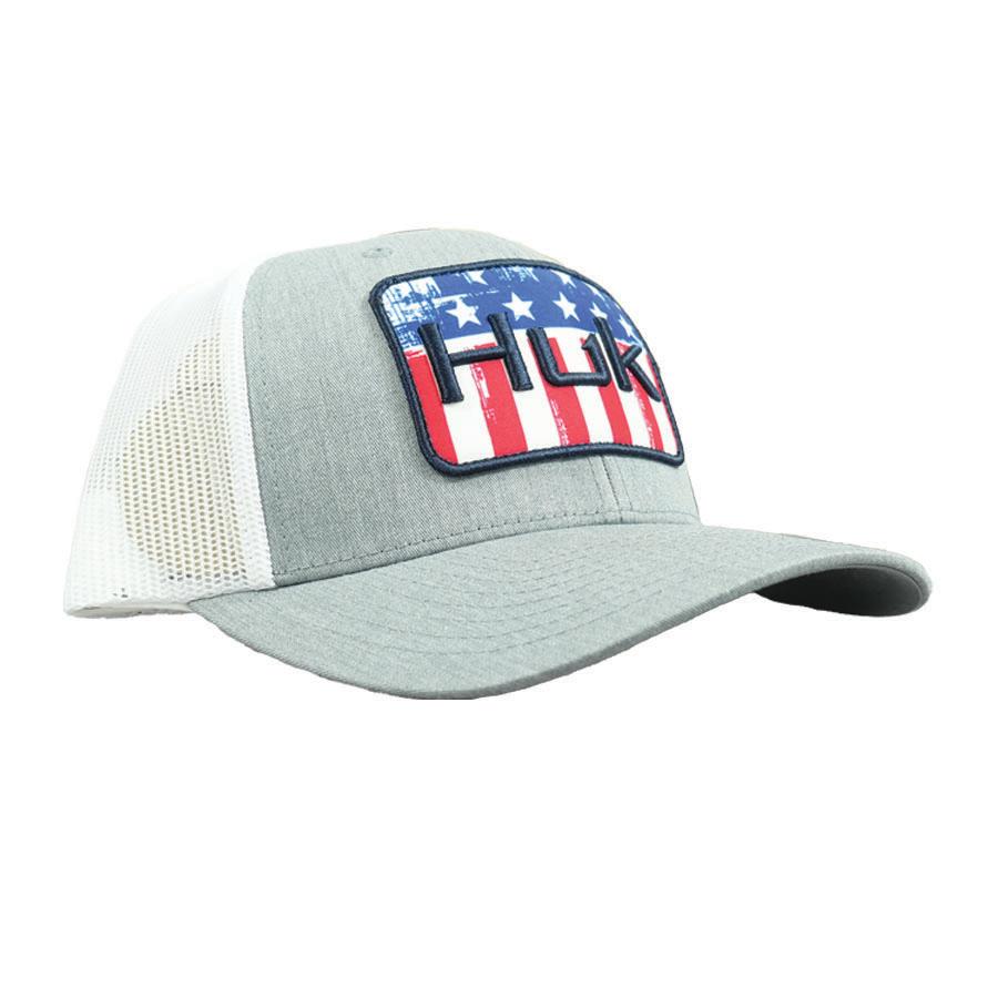 Huk Salute Trucker Hat Heather Grey Picture of Marolina DBA HUK HUK SALUTE TRUCKER HAT